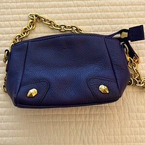 ❤️… Perlina Purple Leather Mini Chain Bag